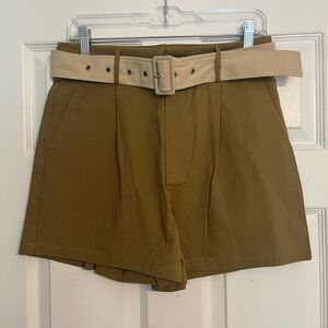 NWT Cider Tan High Waist Shorts with Tailored Fit